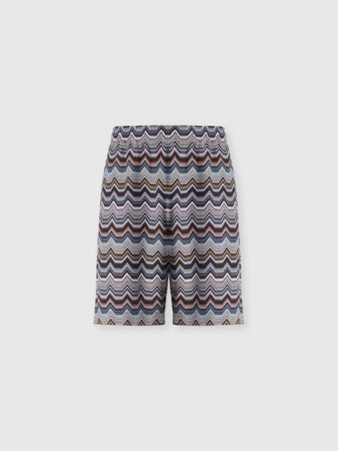 Pure cotton zig zag shorts