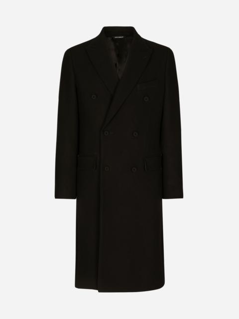 Double-breasted wool coat
