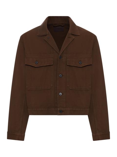 TRUCKER JACKET IN DYED BROKEN TWILL
