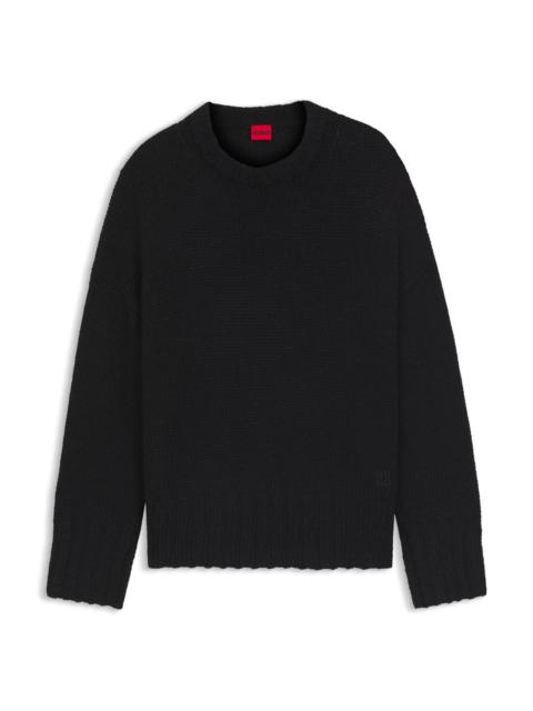 OVERSIZE-FIT KNITTED SWEATER WITH EMBROIDERED LOGO