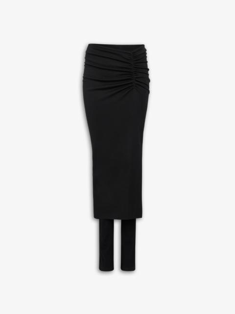 DRAPED SKIRT PANTS IN ULTRAFINE MERINO KNIT