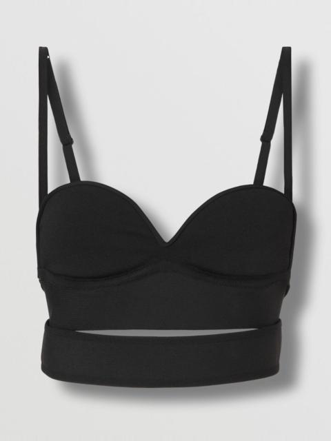 Cut-out Detail Viscose Blend Cropped Top