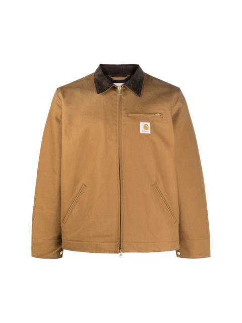 Detroit contrasting-collar cotton jacket