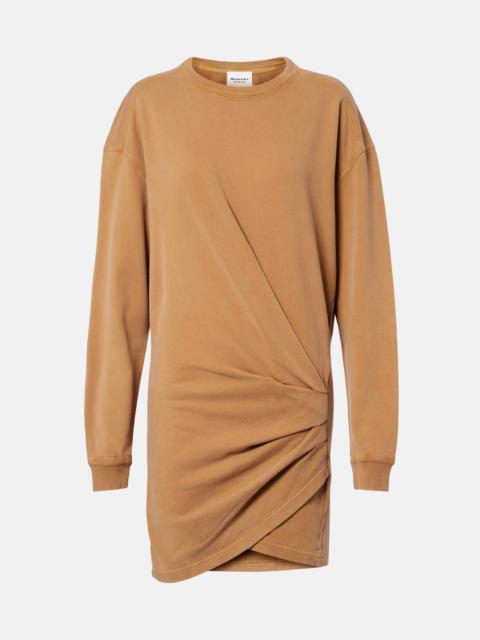 Pipper gathered cotton sweatshirt dress