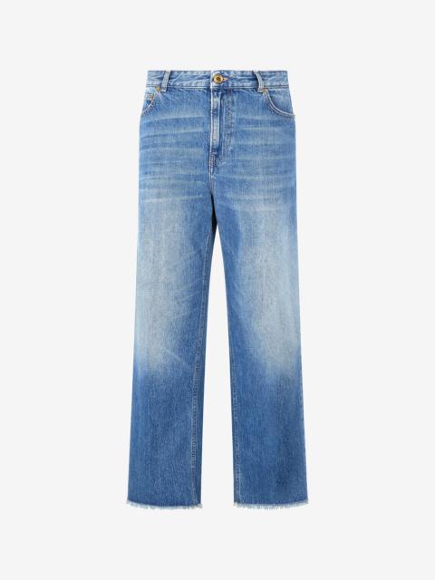 Jeans With Mirror Snake Monogram