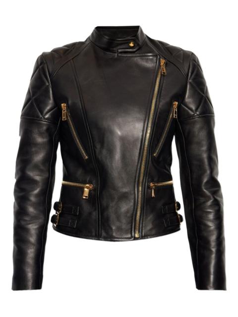 quilted leather jacket