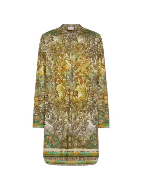 Diomede botanical floral shirt dress