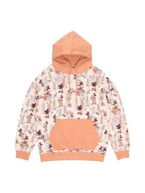 Li-Ning x Disney Crossover Mickey Full Print Hoodie 'White Orange' AWDR133-1