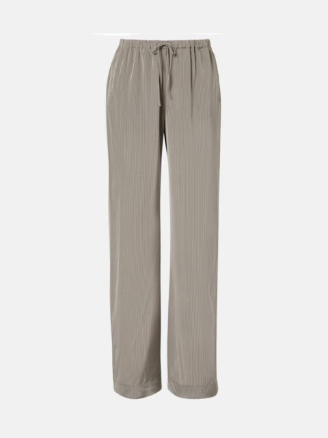 Striped wide-leg pants