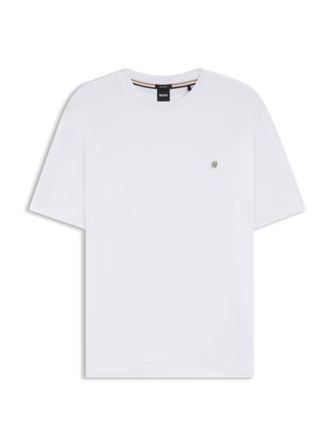 MERCERISED-COTTON T-SHIRT WITH DOUBLE B MONOGRAM