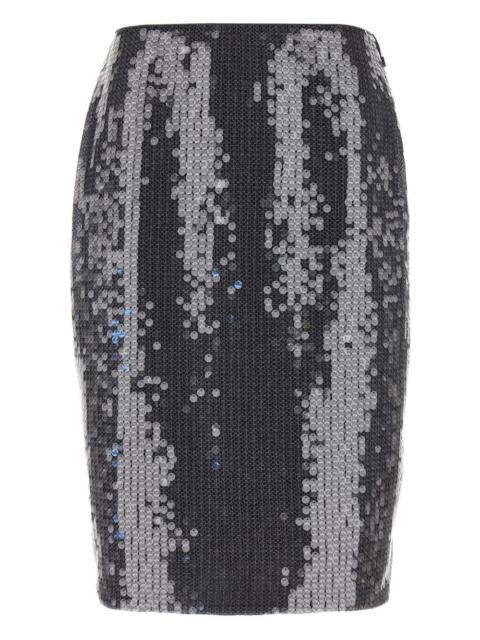 sequin midi straight skirt