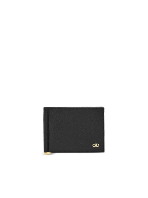 Gancini-plaque leather wallet