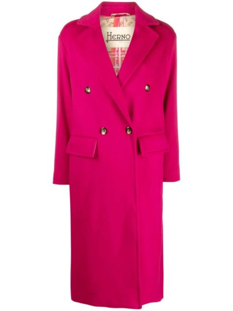 double-breast virgin-wool coat