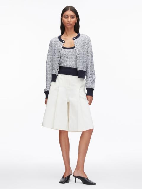 Crew Neck Raglan Cardigan