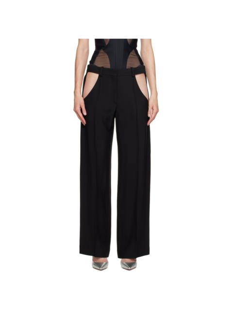 Black Cutout Trousers