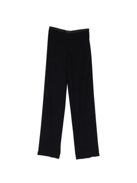 satin-trimmed waist trousers