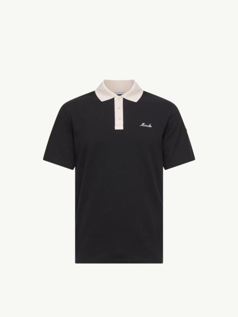 Embroidered Logo Cotton Piquet Polo Shirt