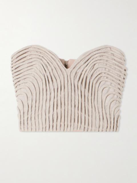 Prateek Embroidered Linen Corset Top