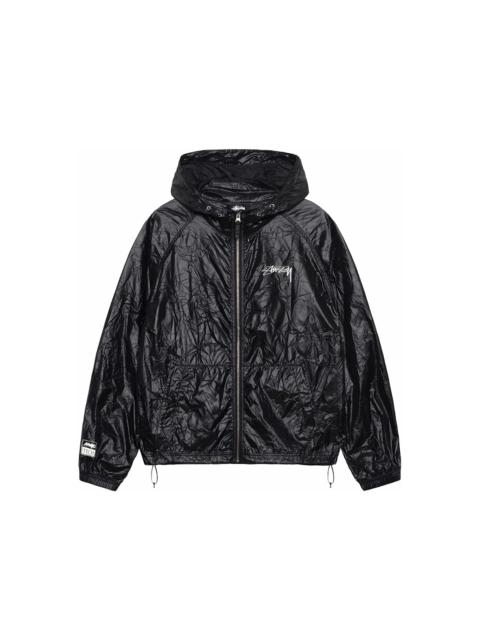 Stussy Wrinkled Nylon Beach Shell Jacket Black