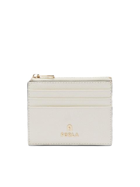 Camelia textured logo wallet