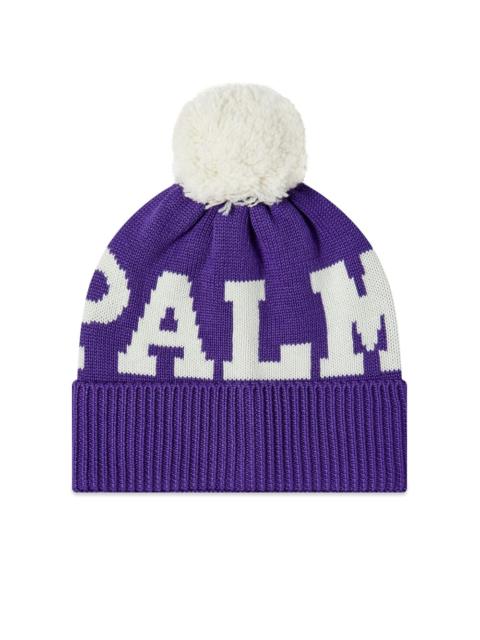 Palm Angels Logo Pompon Beanie Hat