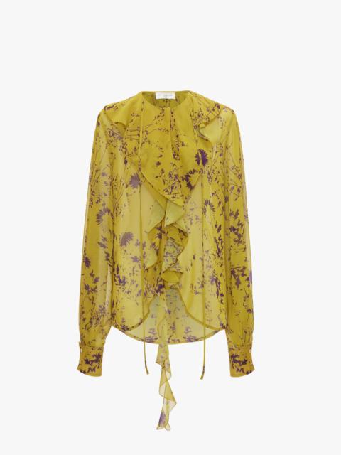Romantic Blouse In Yellow Ochre