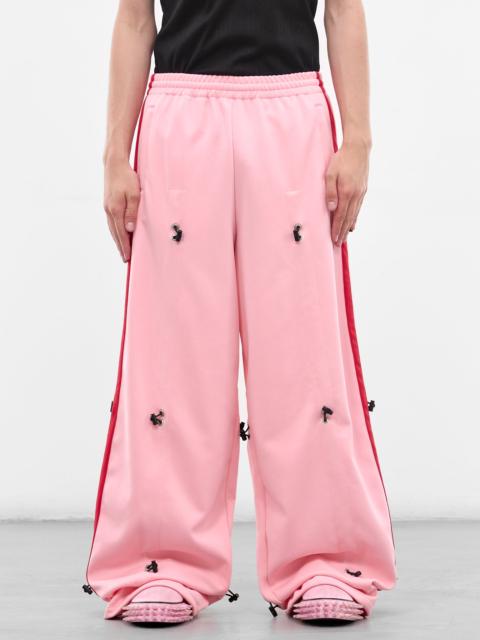 Pink Bungee Striped Track Pants