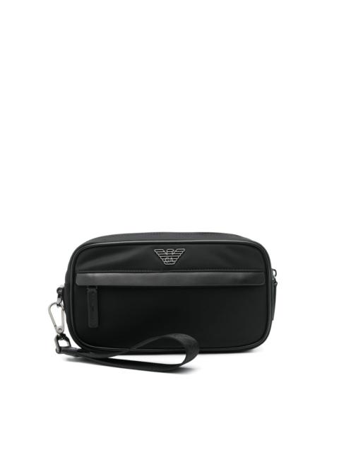 logo-plaque clutch bag