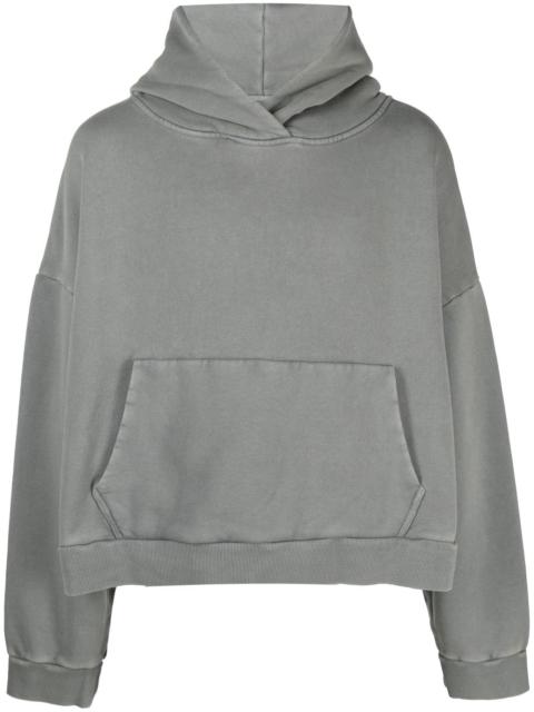 washed drop-shoulder hoodie