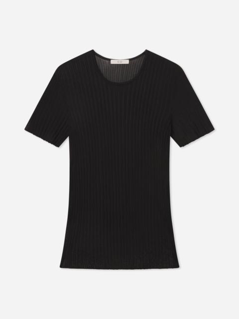 Sheer Rib T-Shirt in Viscose