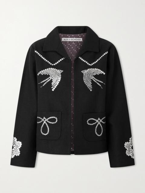 Francis Lovebird Embellished Silk Jacket