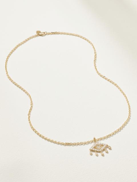 Evil Eye 14-karat Gold Diamond Necklace