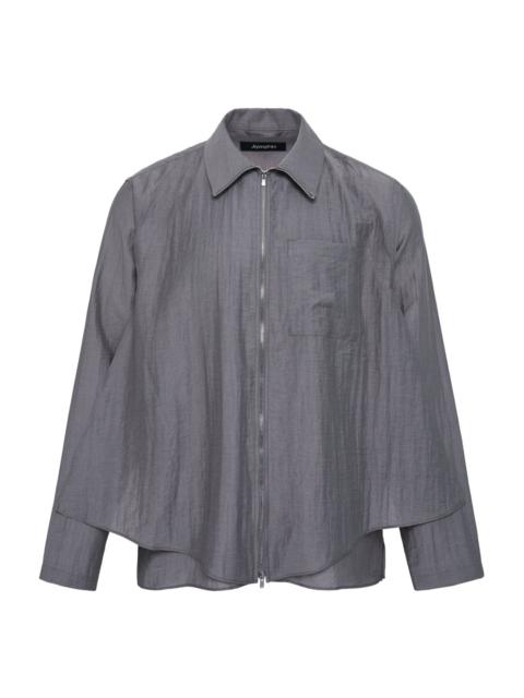 Layered Zip-Up Shirt