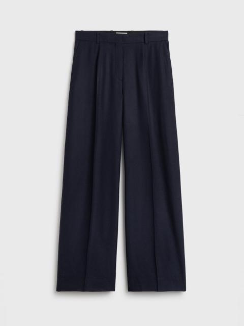 Wide flannel trousers navy