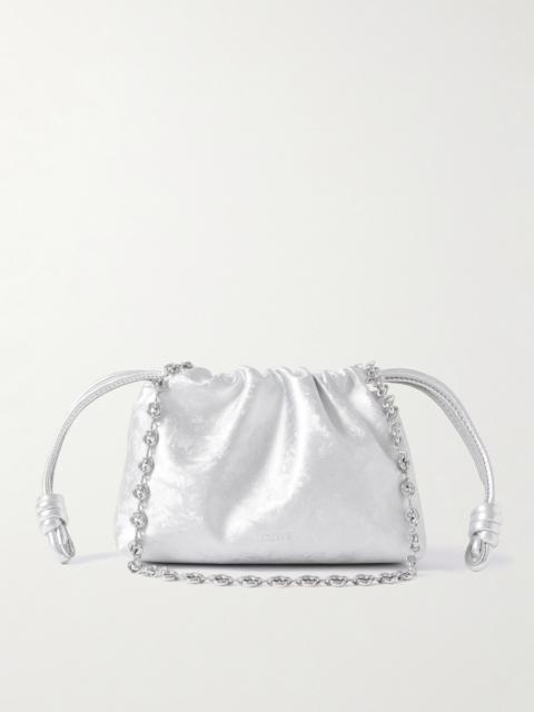 Flamenco Mini Metallic Leather Clutch
