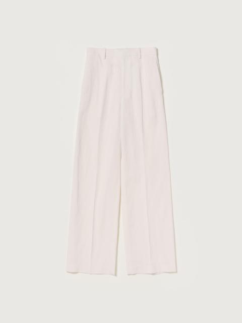 HIGH-TWIST WOOL LINEN TWILL SLACKS