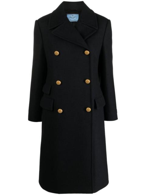 virgin wool double-breasted coat