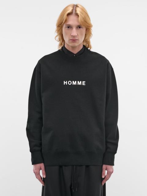 Black Cotton Logo Crewneck Sweatshirt