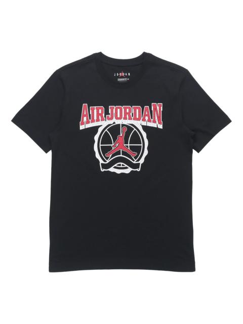 Air Jordan Burst Crack Basketball Sports Short Sleeve T-Shirt Men's Black CV3420-010