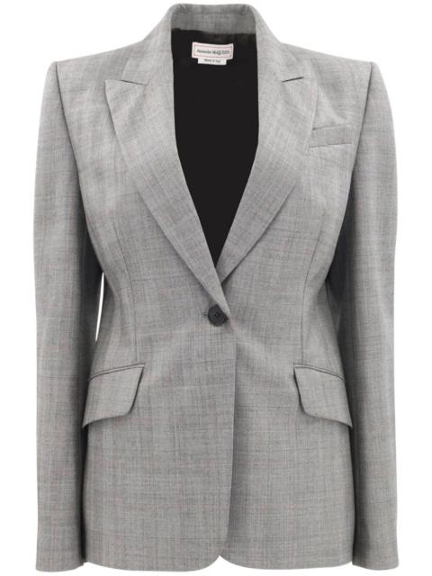 Prince of Wales single-breasted blazer