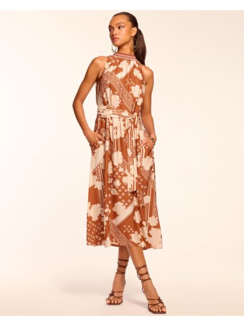 Alana High Neck Sleeveless Midi Dress