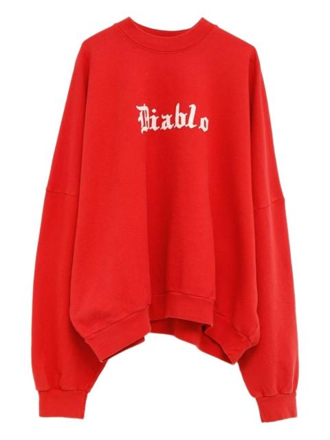 diablo-embroidered sweatshirt
