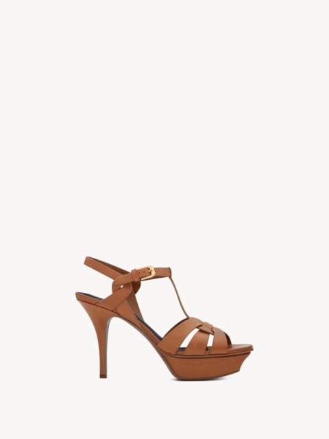 TRIBUTE PLATFORM SANDALS IN SMOOTH LEATHER