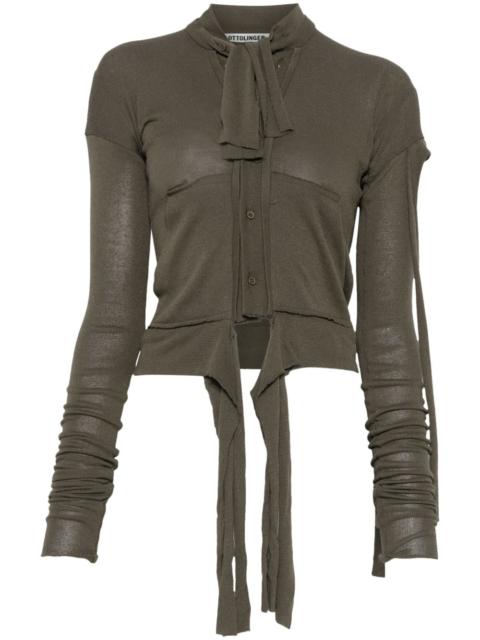 deconstructed cardigan