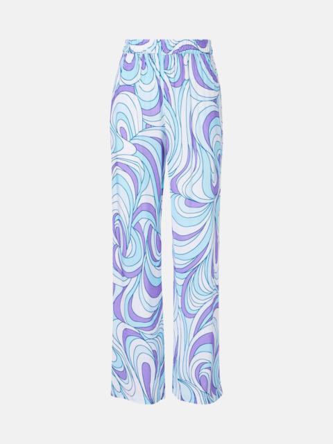 Olivia printed wide-leg pants