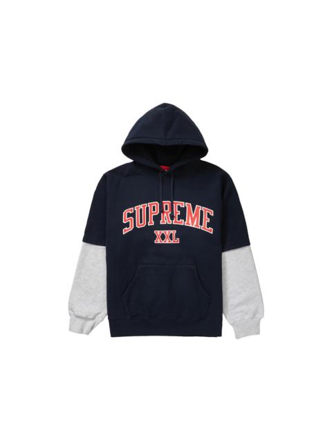 Supreme XXL Hooded Sweatshirt Navy