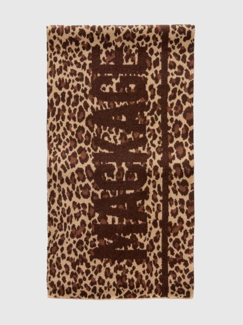 JUNO-A Jacquard Leopard Knit Scarf