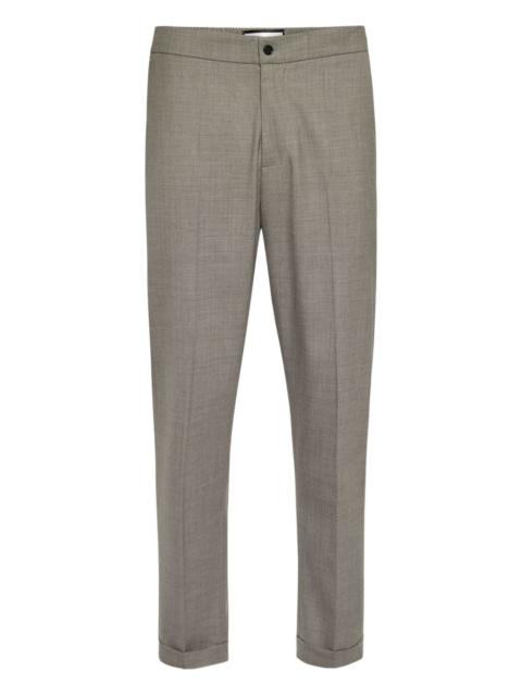 elasticated-waistband cuffed trousers