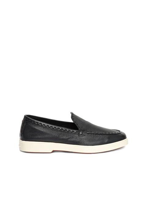tumbled-leather loafers