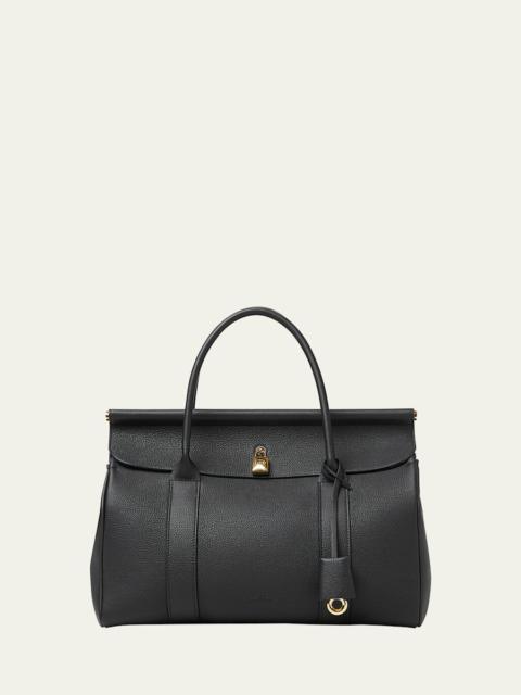 Loom 32 Grained Leather Top-Handle Bag